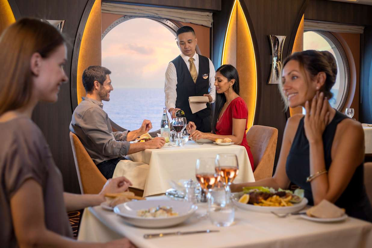 People dining on a MSC Cruises ship